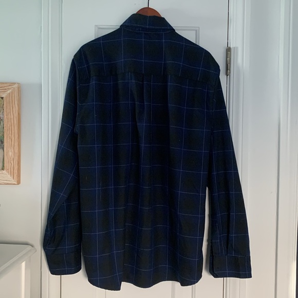 DIXXON Blue and Black Plaid Casual Button Down Shirt - Picture 6 of 10